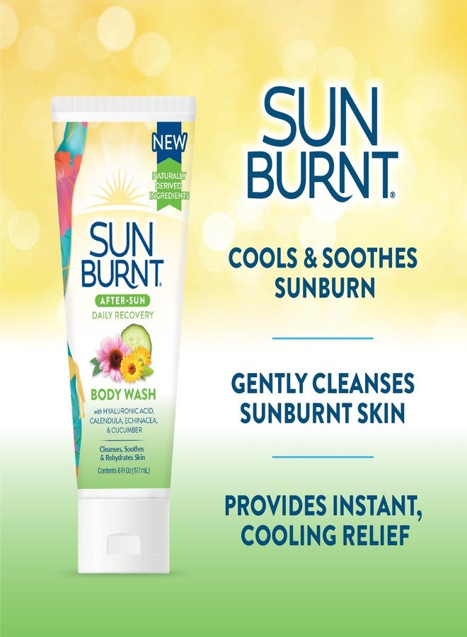 Sunburnt After Sun Body Wash – Cooling Cleanser with Hyaluronic Acid, Calendula, Echinacea & Cucumber – Soothes Sunburn, Hydrates & Calms Skin – Sulfate & Paraben Free, 6 oz - Image 2